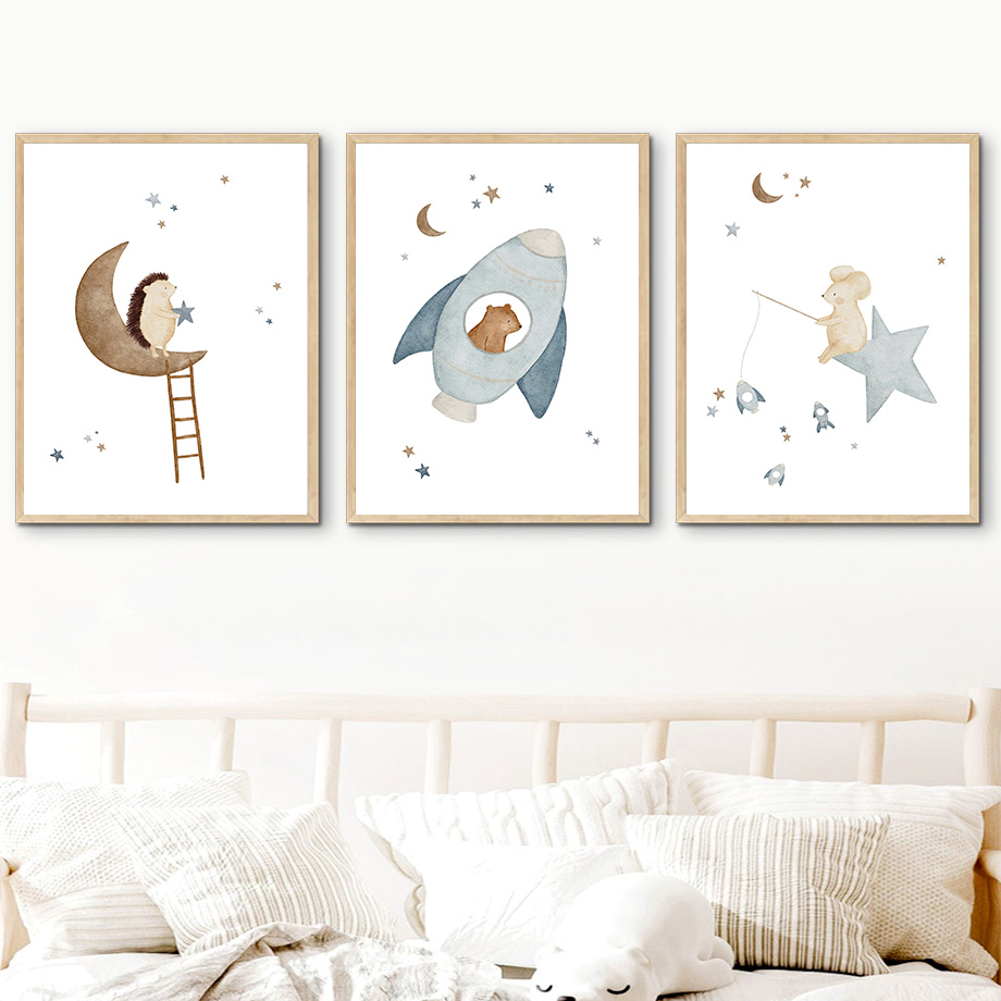 Arte de pared de animales de d - Baby Nursery Animal Pictures reseña y precio